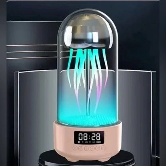 Motion Jellyfish Bluetooth speaker Clock with Colorful Light Display - Picture 1 of 16